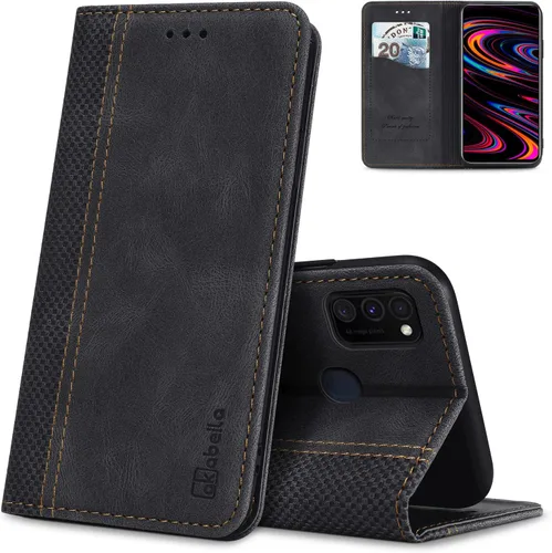 Miniatura 72 de AKABEILA Para Samsung A5 2017 Cartera Funda de Tarjeta de Crédito Titular Cierre Magnético Kickstand PU Cuero A Prueba de Golpes Flip Folio Libro