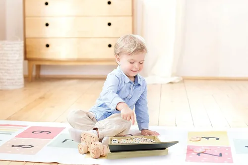 Miniatura 6 de Lexibook Bio Toys Word School, Bilingüe Español/Inglés, Juego de madera, 50 tarjetas de palabras, alfabeto, juego educativo, EDU100i2
