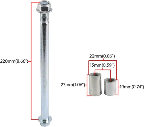 Miniatura 7 de TDPRO Neumático y llanta de rueda delantera 70/100-17 con rodamiento de 0.591 in y rotor de disco de freno y pinza de freno de disco hidráulico