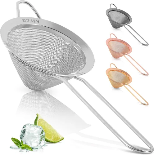 Miniatura 9 de Zulay - Colador pequeño de acero inoxidable, eficaz en forma de cono para cócteles, hierbas de té, café y bebidas, colador de malla fina que es a