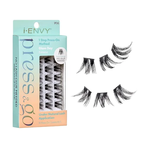 Miniatura 23 de i-ENVY - Pestañas autoadhesivas Press&Go, no necesitan pegamento, pestañas postizas de fácil aplicación, pestañas a presión de 1 paso, sin daños ni