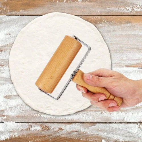 Miniatura 5 de Juego de rodillos para hornear masa de madera, utensilios de cocina para pastelería, tortilla, pizza, galletas y más (tipo 3)