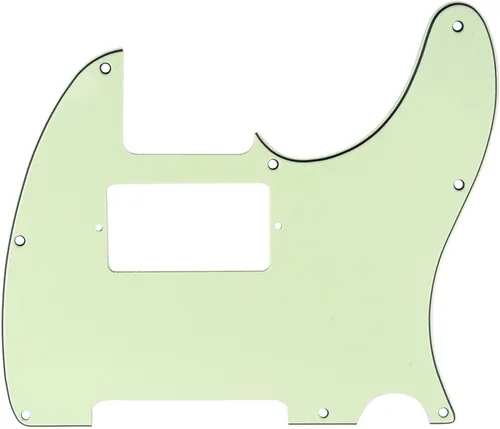 Miniatura 12 de Musiclily - Golpeador de 8 agujeros, humbucker, para Fender Telecaster estadounidense/mexicana de estilo moderno, guitarra eléctrica, 1 capa, negro