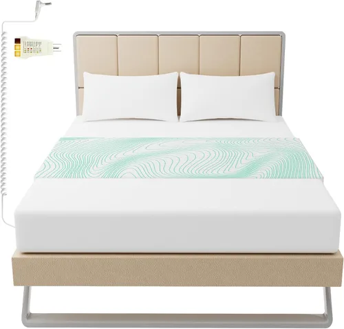Sábana de cama, sábana de tierra, sábana bajera ajustable de algodón orgánico para cama, 95% algodón orgánico, 5% fibra plateada con cable de