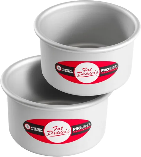 Miniatura 34 de Fat Daddio's PRD-1BOX Moldes Redondos para Pastel Mini Tier de Aluminio Anodizado para Una Caja de Mezcla, Juego de 3, Plateado