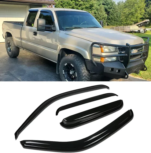 Miniatura 22 de Deflector de ventilación para visera lateral para Chevy Silverado/GMC Sierra 1500/2500HD/3500HD Crew Cab, Yukon XL/Suburban/Avalancha 2007-2014, 4