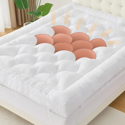 WhatsBedding Cubrecolchón de espuma viscoelástica de 5 pulgadas, tamaño King, 2000, 78x80 pulgadas