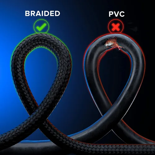 Miniatura 4 de Cable HDMI 4K Ultra HD de 1 pie (paquete de 100) Cable HDMI 2.0 trenzado de nailon, alta velocidad 18Gbps 4K60Hz HDR, 3D, 2160p, 1080p, HDCP 2.2