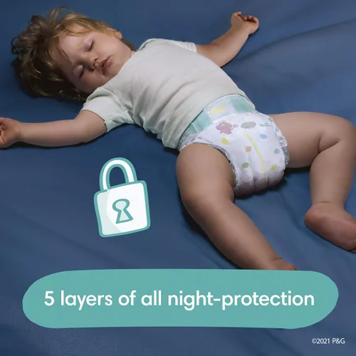 Miniatura 4 de PAMPERS - Pañales desechables Baby Dry talla 5 por 164 unidades; suministro para un mes que incluye 6 paquetes con tapa de toallitas para bebé por