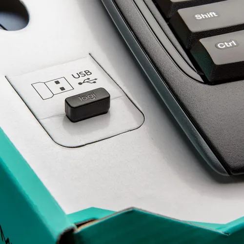 Miniatura 7 de Logitech MK335 - Combo de teclado y mouse inalámbricos silenciosos - Combo de teclado y mouse negro/plateado inalámbrico, ambidiestro