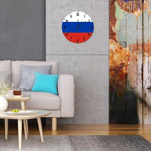 Miniatura 54 de Cheyan Reloj de pared con bandera de Canadá de 12 pulgadas, silencioso, sin tictac, de PVC, funciona con pilas, reloj redondo decorativo, regalo