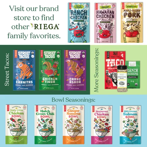 Miniatura 7 de Riega Condimento orgánico para tacos, mezcla de especias Perfect Tex Mex para martes de tacos y chile, 0.9 onzas (paquete de 8)