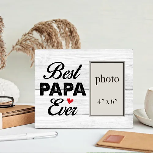 Miniatura 4 de Oqtumes Marco de fotos de regalo para papá, regalo para el abuelo de nietos, regalos para abuelo, marco rústico de madera con el mejor papá