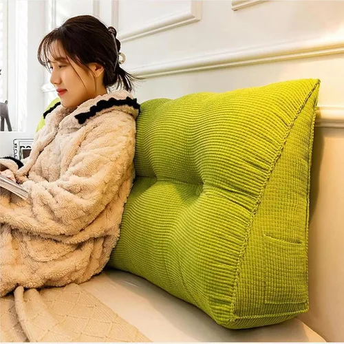 Miniatura 2 de Triangular Headboard Pillow Bed Wedge Pillow Large Reading Pillow Comfortable Lumbar Bed Pillow Reading Backrest Cushion with Removable Washable