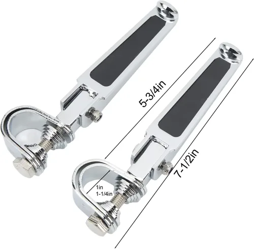 Miniatura 5 de Estriberas Abrazadera en U, mini estriberas para bicicleta, protector de motor, reposapiés para motocicleta, bicicleta de calle con barra de choque