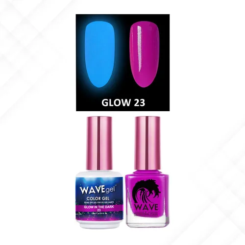 Miniatura 7 de Wavegel WAVEGEL - Juego de gel y esmalte de uñas a juego - Brilla en la oscuridad - # 01