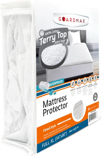 Miniatura 34 de Guardmax Jersey Knitted Sleeper Sofa Size Mattress Protector - Waterproof & Dust Mite Proof Mattress Cover with Stretchable Pockets - Soft