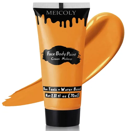 Miniatura 10 de MEICOLY Pintura facial color morado claro crema, tubo grande de 2.37 onzas, pintura de cuerpo completo a base de agua para adultos y niños, pintura