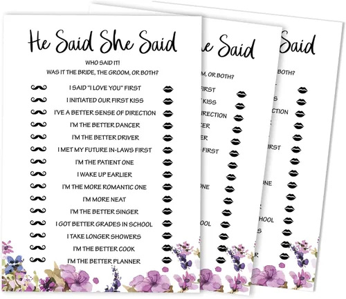 Miniatura 11 de Paquete de 50 tarjetas florales de Whats On Your Phone Bridal Shower Juego de despedida de soltera