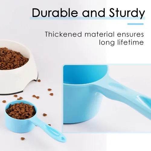 Miniatura 5 de Super Design Cuchara medidora de melamina para perros, 1 taza, para perros, gatos, pájaros y conejos, cuchara de alimentación para mascotas, apta
