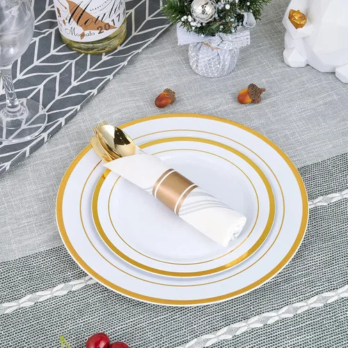 Miniatura 2 de Vplus Paquete de 300 toallas desechables para baño, servilletas decorativas de baño, suaves y absorbentes, toallas de mano de papel desechables