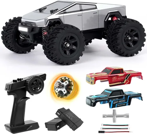 JT20W-V2 - Coche RC 1/20 a escala 4WD sin escobillas para adultos, camión RC de pasatiempo de alta velocidad de 45KPH, vehículo eléctrico