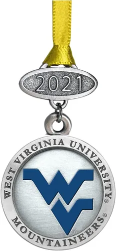 Miniatura 81 de Adorno de Alabama sin fecha Adorno de árbol de Navidad esculpido a mano Incrustación de metal de peltre Alma Mater intrincadamente elaborada