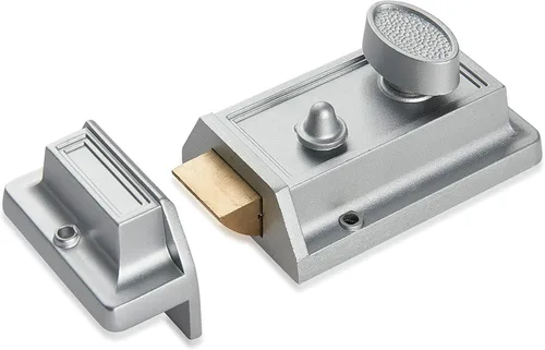 Miniatura 3 de Cerradura nocturna de borde para puerta frontal, color negro