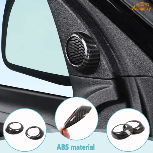 Miniatura 4 de Anillo de ajuste de cubierta de audio estéreo de sonido para puerta delantera interior de automóvil compatible con Toyota Tundra 2007-2021 Sequoia