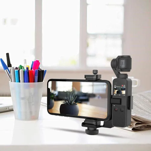 Miniatura 7 de Smatree OSMO Pocket 2 - Juego de 2 soportes para teléfono, accesorios de expansión con tornillo de rosca de 1/4 pulgadas compatible con DJI OSMO