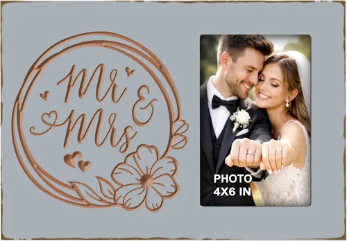 Miniatura 9 de Buecasa Regalos de compromiso de boda para parejas, mujeres, novias, novias, novios, marco de fotos grabado de 4 x 6 pulgadas, deja que la aventura