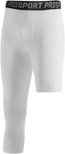 Miniatura 25 de Pantalones de compresión de 3/4 de una pierna para hombre, mallas de baloncesto atléticas para correr, leggings deportivos de capa base capri