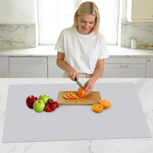 Miniatura 20 de Tapete de silicona extra grande para encimera de cocina, 36 x 24 pulgadas, tapete de silicona para mesa de resina, tapete resistente al calor