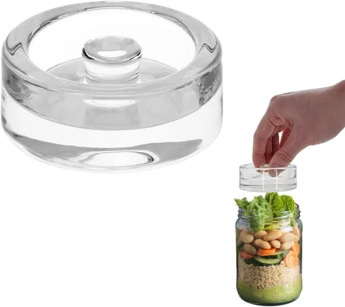 1Pc Wide-Mouth Fermentation Glass Weight Set With Easy Grip Perfect For Home Brewing, Pickling, Canning, Fermented Fruits, Sauerkraut, Kimchi And