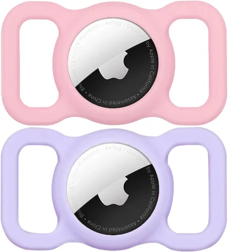 Miniatura 12 de Soporte para AirTag para collar de perro [2 unidades] Soporte impermeable de silicona elástica de alta resistencia para perros y gatos