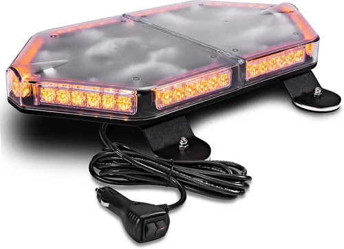 Miniatura 33 de NanoFlare NFMB56 Mini Barra de Luz Estroboscópica LED Roja Blanca de 17" 12V 56W [Clase SAE 1] [Imán/Montaje Permanente] Barra de Luz de Baliza