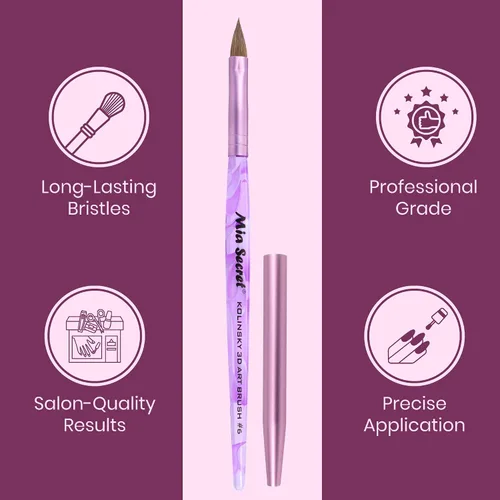 Miniatura 5 de Cepillos de uñas con pelo de ardilla Kolinsky de Mia Secret Store