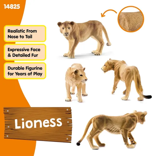 Miniatura 2 de Schleich Wild Life - Figura realista de leona, juguete auténtico y altamente detallado, duradero para la educación y juego divertido para niños