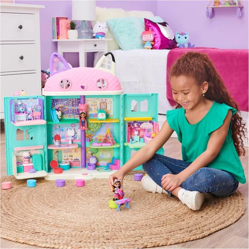 Miniatura 3 de Gabby's Dollhouse 6062027-1 Gabby's Dollhouse - Juego de karaoke con 2 figuras de juego, 2 unidades, caja de muñecas y Möbelstück, Kinderspielzeug