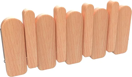 Miniatura 51 de Percheros montados en la pared, ganchos para llaves de piano, colgador de madera maciza natural, tela no tejida, perchas para armario, cocina