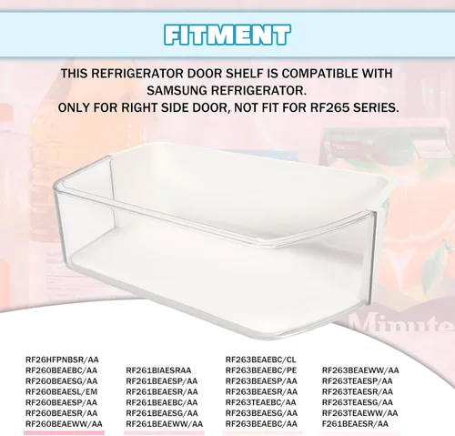 Miniatura 2 de Kojem DA97-12650A Estante para puerta de refrigerador compatible con Samsung Refrigerador (lado derecho) Estante de nevera Reemplazar DA63-07104A