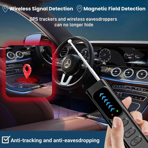 Miniatura 5 de Detectores de cámara oculta, dispositivo antiespionaje, detector de rastreador GPS portátil y dispositivo de detección de errores, señal inalámbrica
