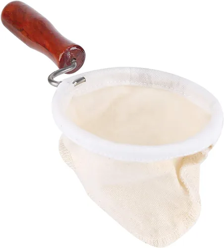 Miniatura 10 de Coladores de filtro de café de tela, calcetín de café, reutilizable, lavable, tela de franela hecha a mano, colador de gotero de café con mango