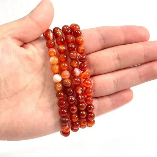 Miniatura 611 de Gem Avenue Handmade Round Bead Stretch Bracelet Unisex Natural Stone Beaded Jewelry for Men & Women, Elastic Wristband for Daily Wear