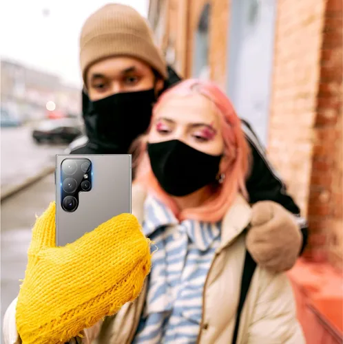 Miniatura 8 de Dengduoduo Paquete de 3 protectores de lente de cámara para Samsung Galaxy S24 Ultra, protector de cámara de vidrio templado 9H, Ultra HD, Todo negro