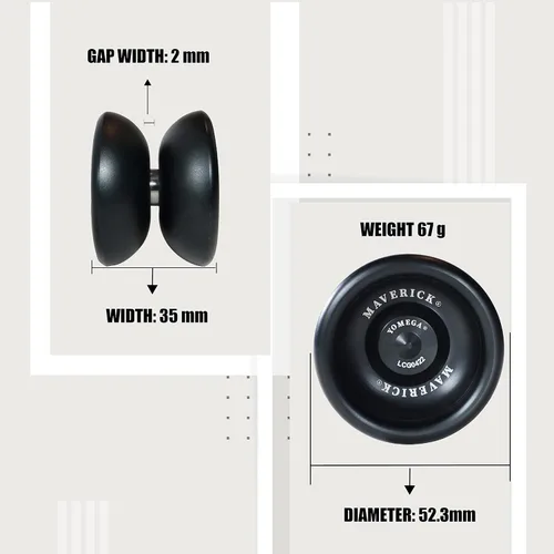 Miniatura 5 de Yomega Maverick - Yoyo profesional de metal de aluminio para niños y principiantes con rodamiento de bolas de tamaño C para trucos avanzados