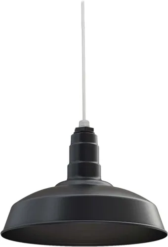 Miniatura 66 de Steel Lighting Co. Carson Barn Light Colgante montado en el techo Cúpula de 16 pulgadas Cable negro Luz de acero de estilo industrial