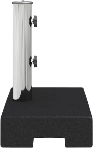 Miniatura 8 de vidaXL Umbrella Base, Patio Umbrella Stand for Poles of 1.5"/1.9", Parasol Base for Outdoor Garden Deck Porch, Granite 55.1 lb Rectangular Black