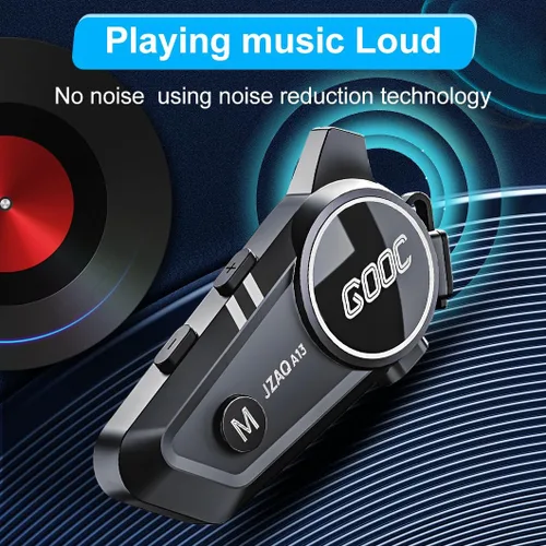 Miniatura 5 de Altavoces e intercomunicador Bluetooth para casco - Sistema de comunicación de cancelación de ruido para 2 jinetes para motocicleta, esquí, ciclismo