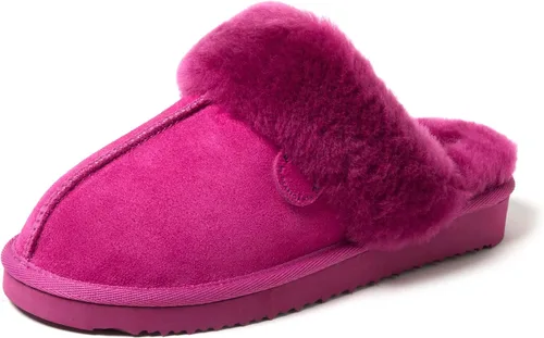 Miniatura 74 de Dearfoams Fireside Sydney Pantuflas anchas de piel de oveja para mujer, para interiores y exteriores